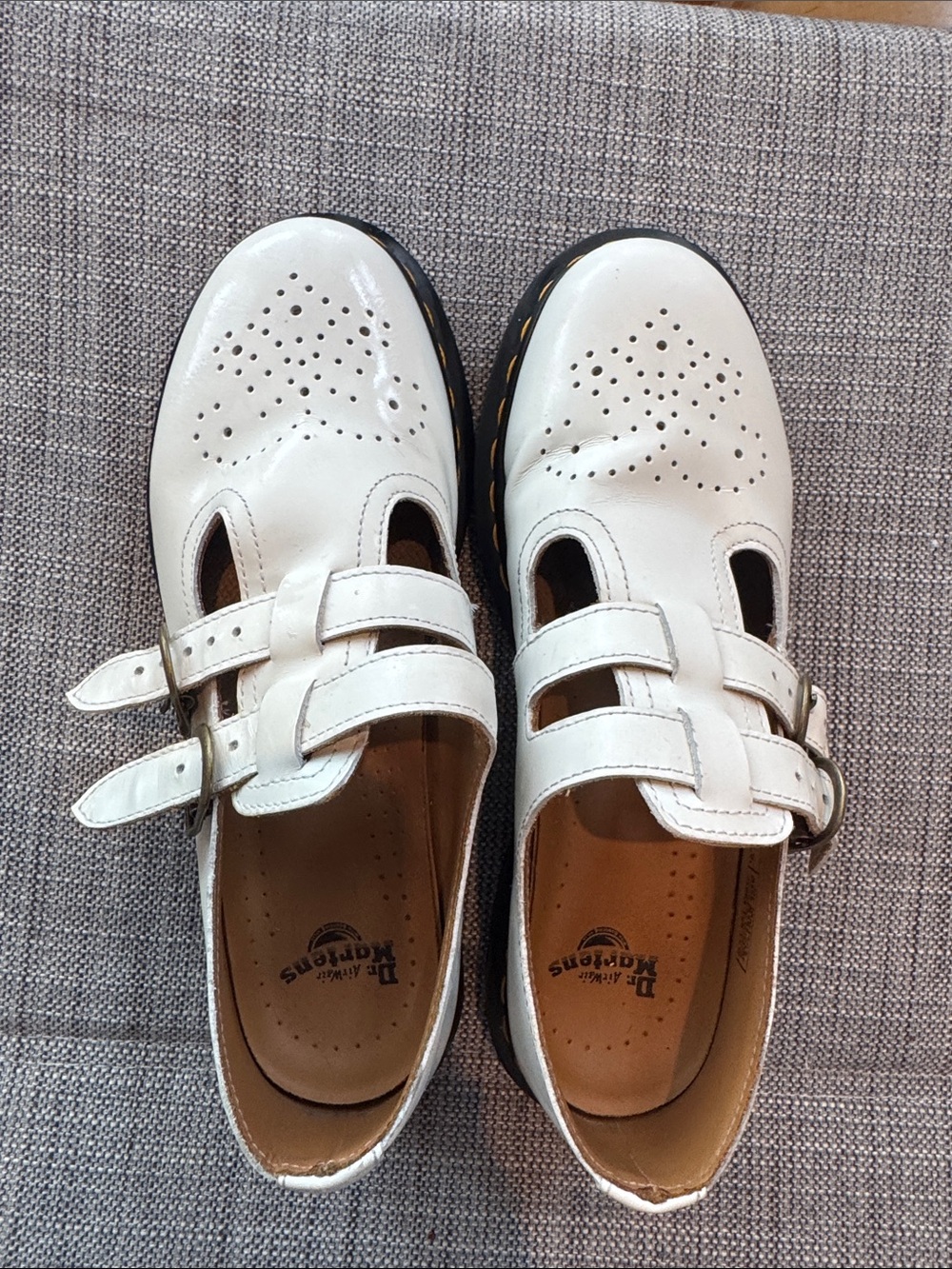 Dr. Martens Adult White Mary Jane Shoes